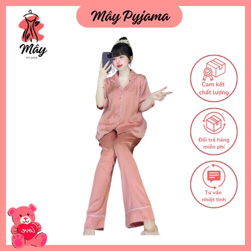 Pyjama Cộc Dài Latin 3D Trơn
